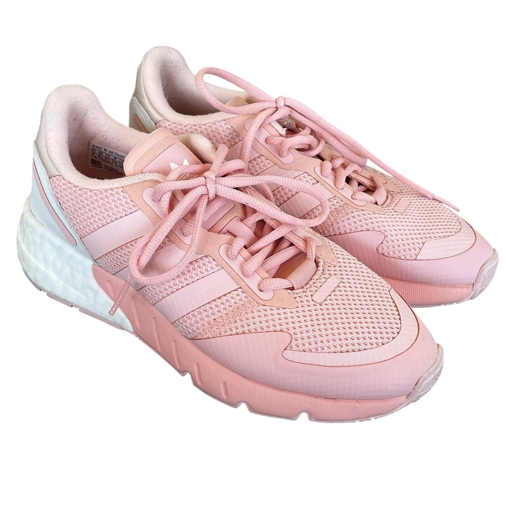 Adidas ZX 1K‎ Boost Women Size 6 Peach Pink Hi-Tail H6903R Running Shoes